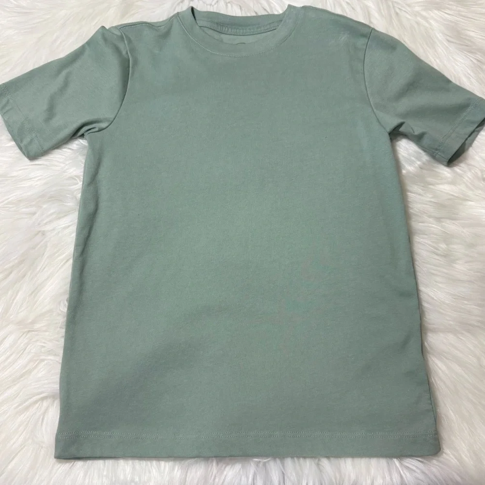 Wonder Nation Youth Boy Size Small (6-7) Soft Green Short Sleeve Shirt
